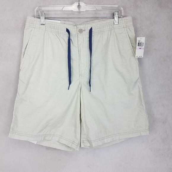 IZOD Waist 32 Saltwater Flat Front Classic Shorts Dockside texture NWT $60 - Picture 1 of 11